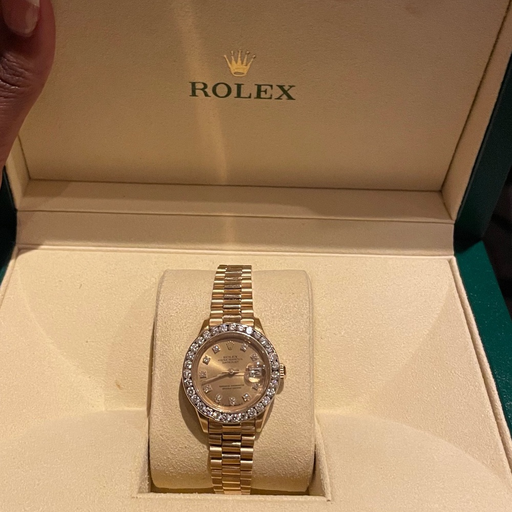 26mm ROLEX Oyster Perpetual Datejust Presidential 18k Yellow Gold watch
